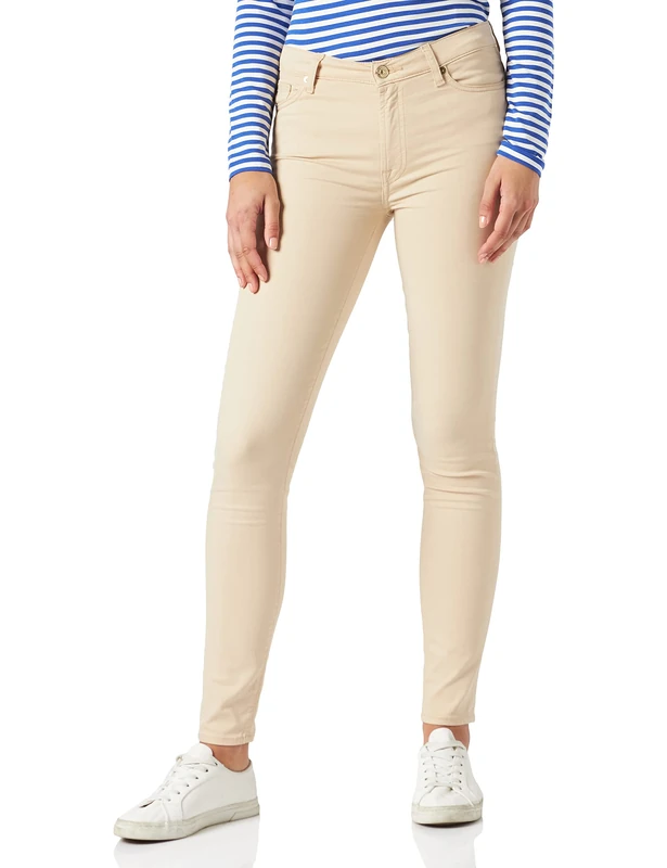 7 For All Mankind Women's JSWZC160SA Pants, Beige, 27