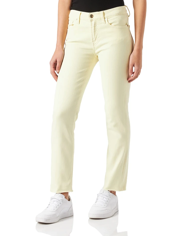 7 For All Mankind Women's JSVYC130DA Pants, Yellow, 26
