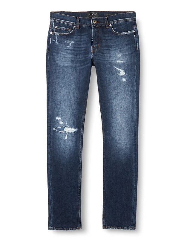 7 For All Mankind Men's JSD4L390UN Jeans, Dark Blue, 29