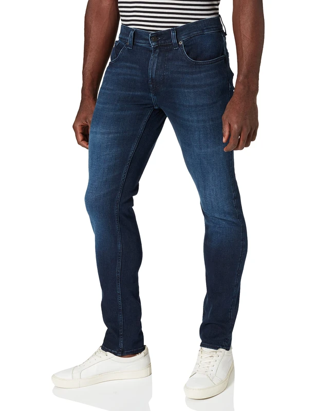 7 For All Mankind Men's JSMXB470MY Jeans, Dark Blue, 28