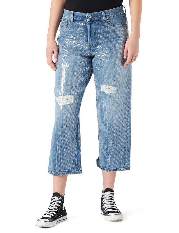 7 For All Mankind Women's JSANK85SDR Jeans, Mid Blue, 28