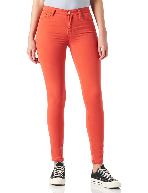 7 For All Mankind Women's JSWZC160SU Pants, Red, 24