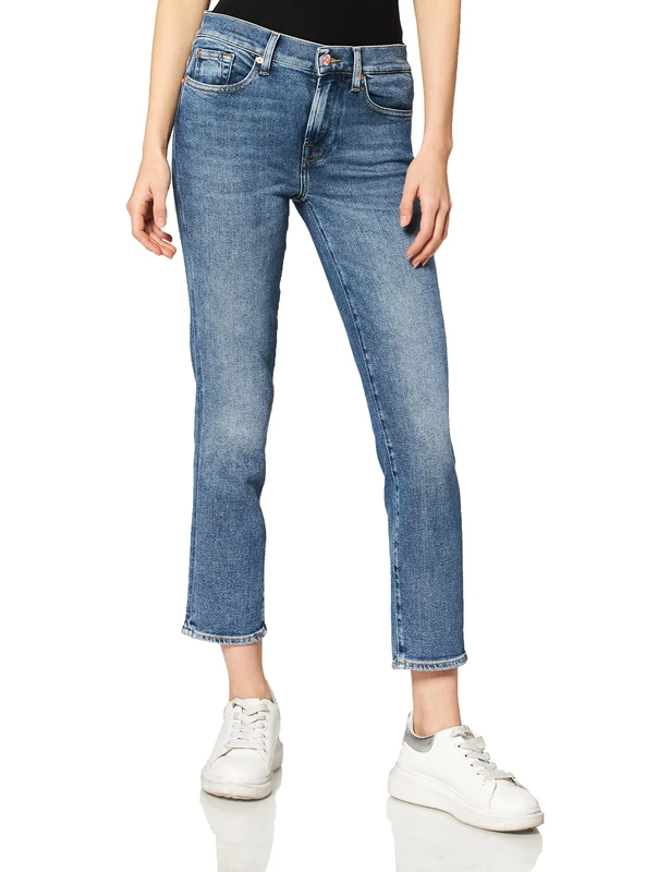 7 For All Mankind Women's JSVY1200LV Jeans, Mid Blue, 31