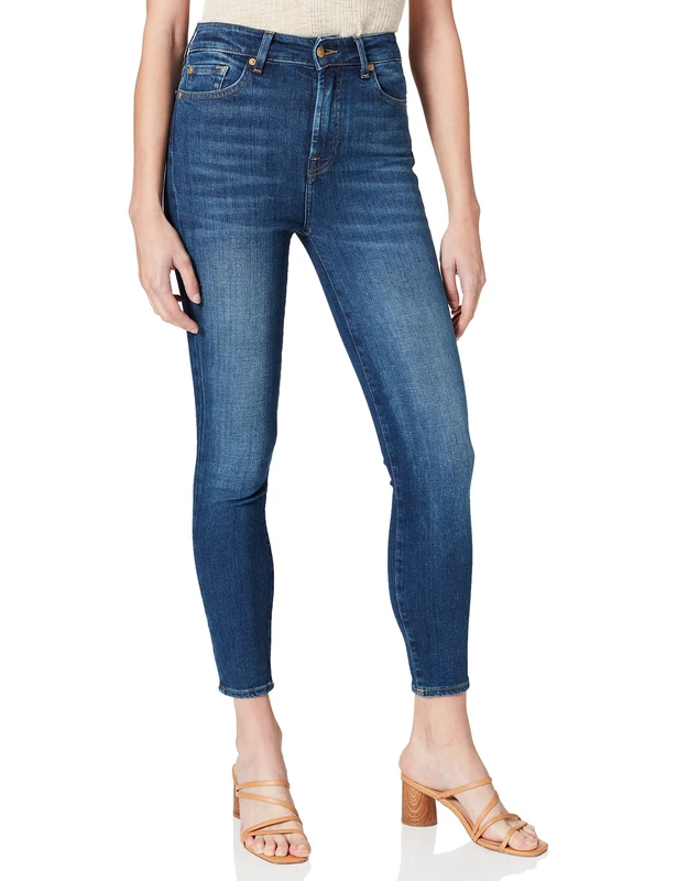 7 For All Mankind Women's JSCCC120EL Jeans, Dark Blue, 25