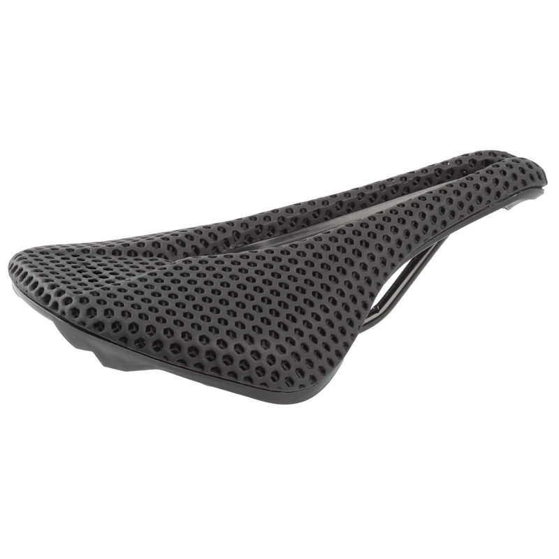 3D Comp Bicycle Saddle: Anatomically Shaped Racing Saddle, Nylon, Black