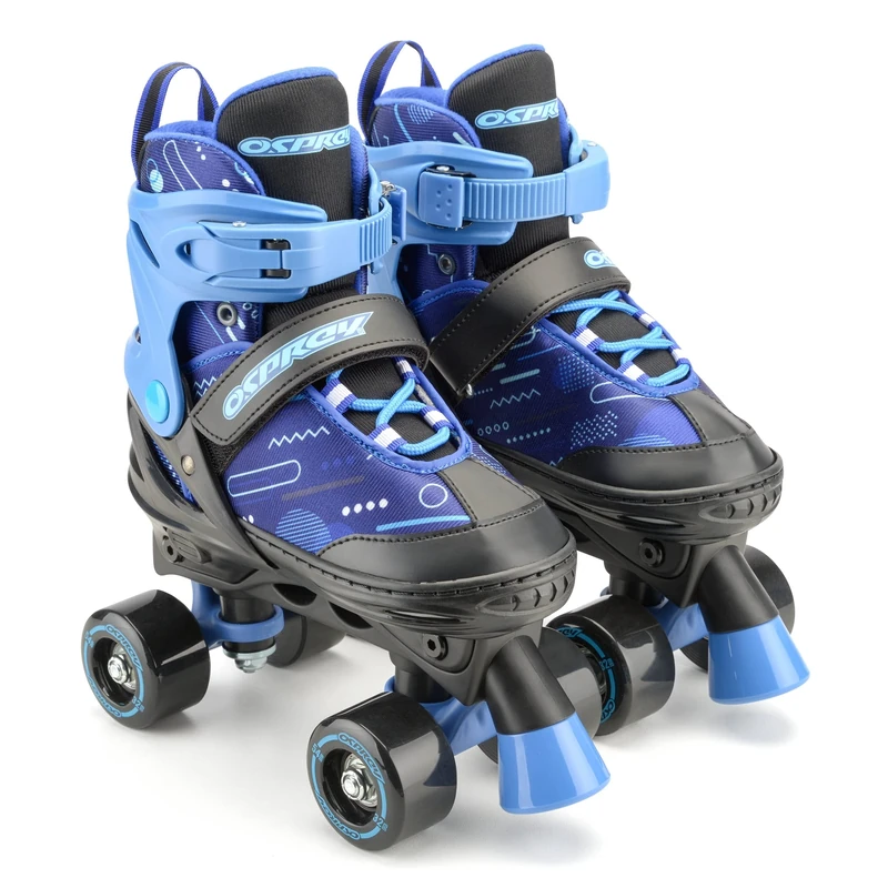Osprey Unisex-Youth SK3008-S Kids Roller, Adjustable Quad Skates, Ages 5+, Blue, Small