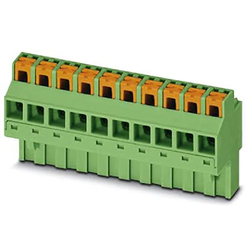 PHOENIX CONTACT FKCOR 2.5/3-ST-5.08 PCB Connector 2.5mm² Nominal Cross Section 3 Terminals FKCOR 2.5/.-ST Range 5.08mm Pitch Green 250pcs