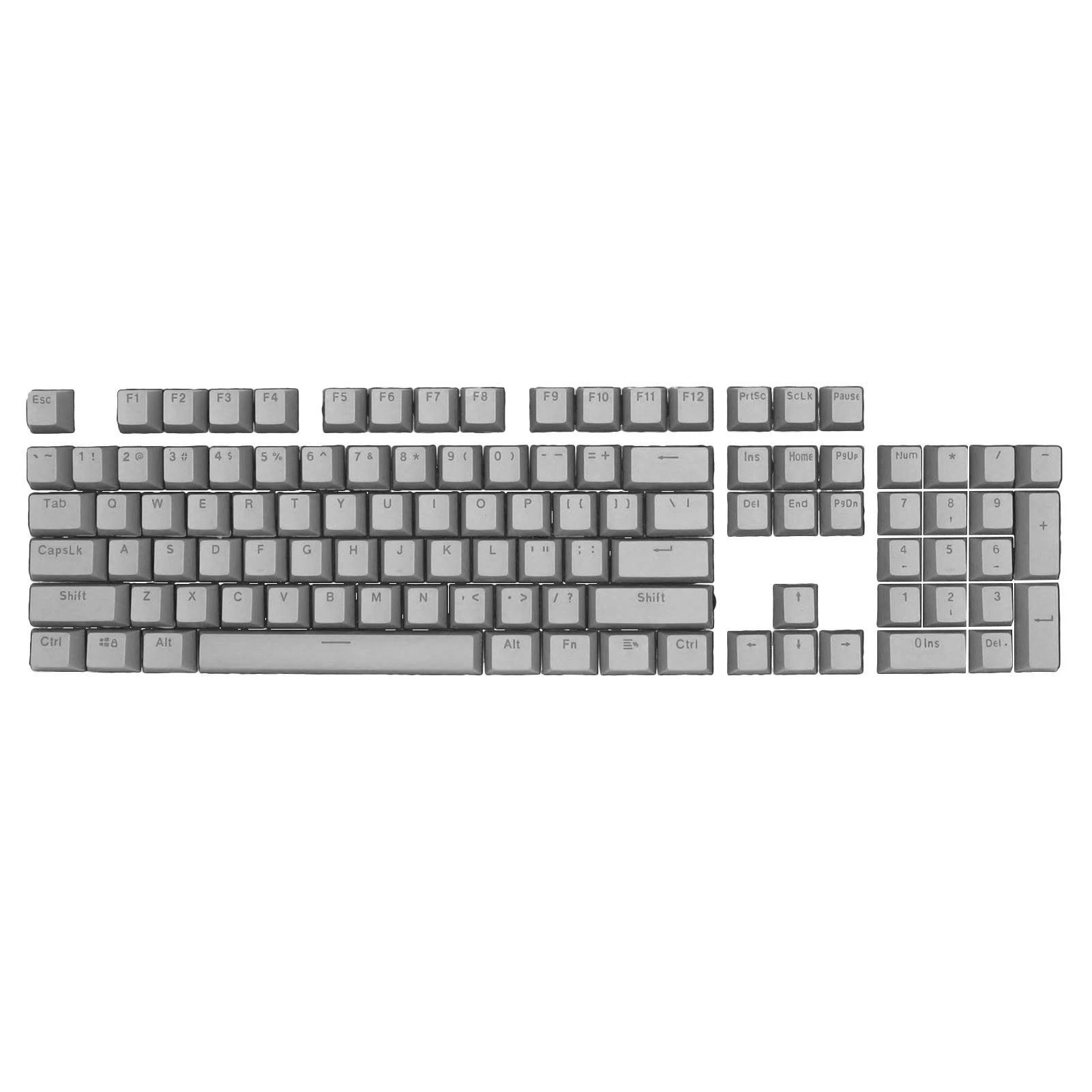 LA TALUS 104Pcs Key Caps Backlight Keyboard Accessory ABS Universal OEM Keycaps Replacement,Keycaps Keyset for Mechanical Gaming Keyboard Switches- Grey