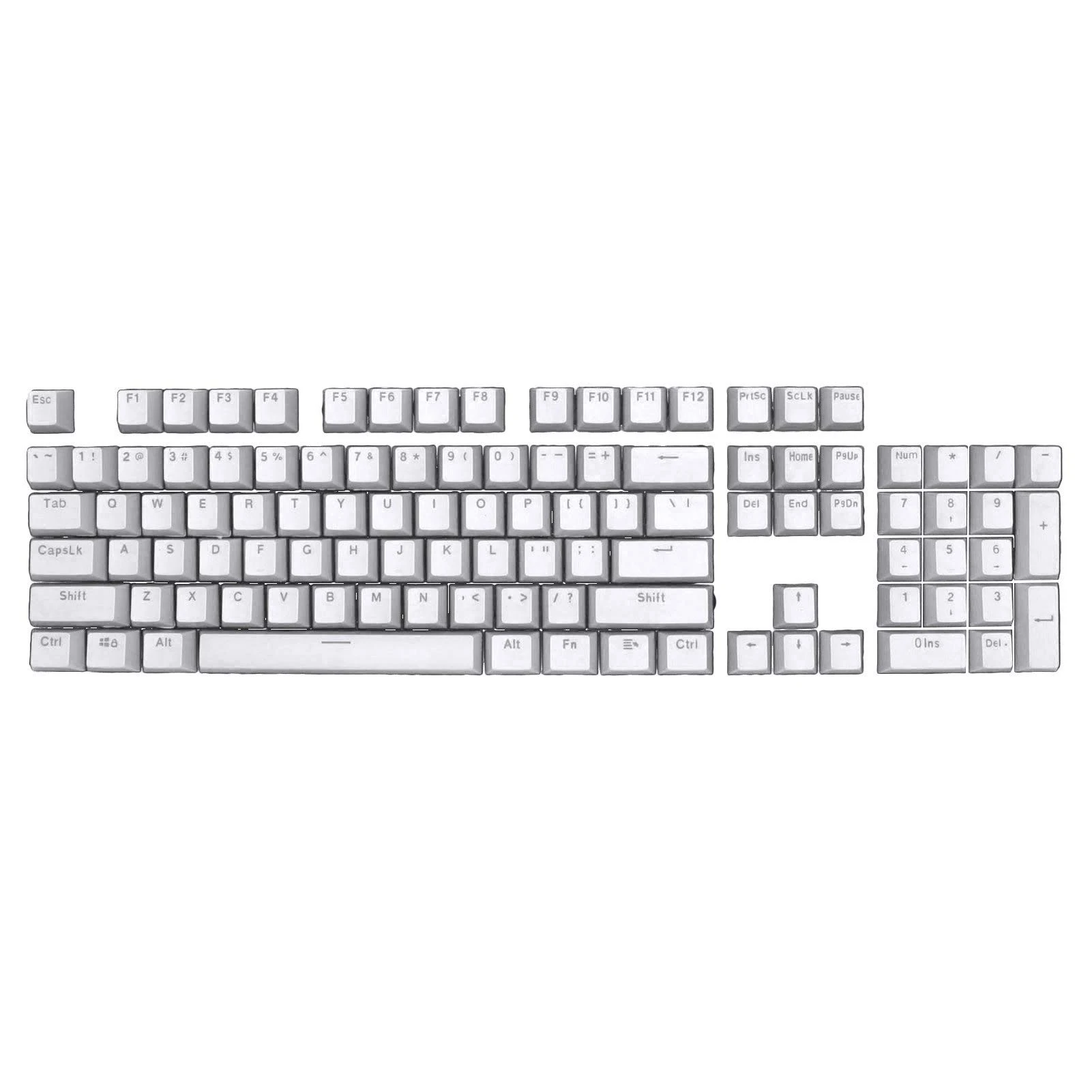 LA TALUS 104Pcs Key Caps Backlight Keyboard Accessory ABS Universal OEM Keycaps Replacement,Keycaps Keyset for Mechanical Gaming Keyboard Switches- White