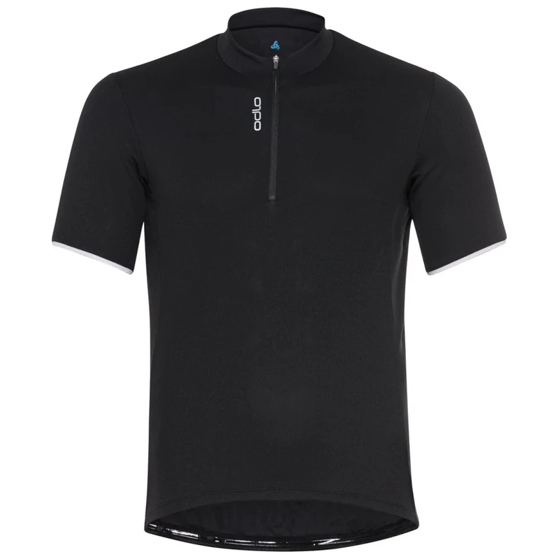 Odlo Men's Essential Half Zip Cycle Jersey Shirt, Black, S