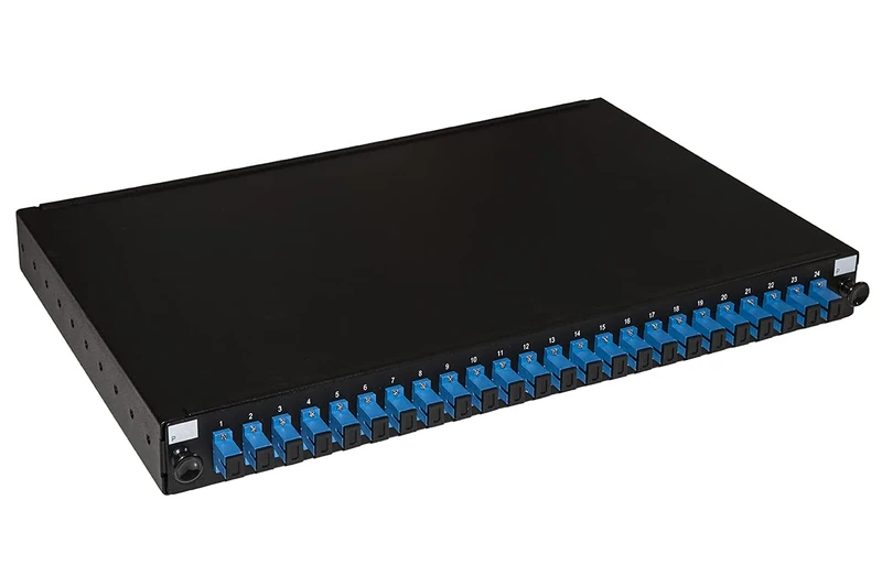 LINK LK24FOSCSS FIBER OPTIC PANEL 19" WITH 24 SC SIMPLEX SINGLEMODE DEPTH 250 MM COLOR BLACK