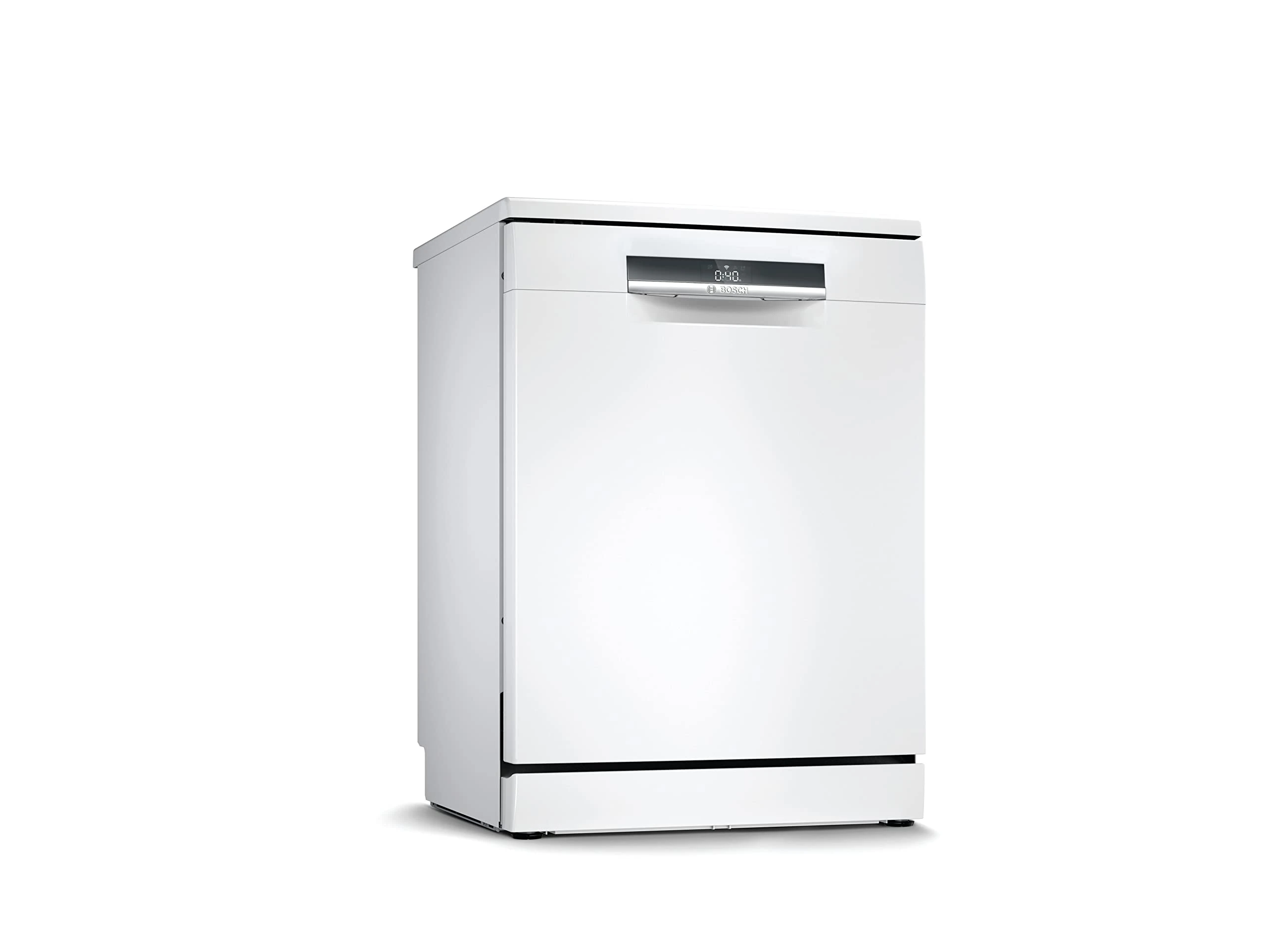 Bosch Home & Kitchen Appliances Bosch SMS6EDW02G Dishwasher, HomeConnect, EfficientDry, Extra Clean Zone, Favourite Function, 60 cm, White, Serie 6, Freestanding