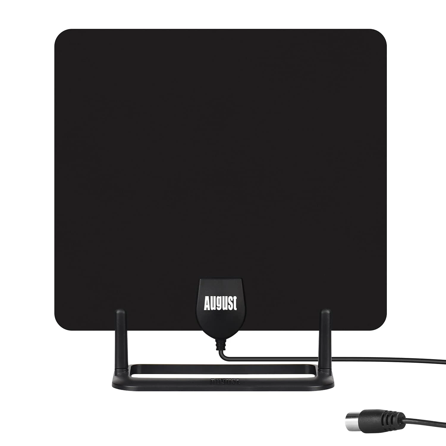 August DTA450 - Indoor HDTV Antenna with High Gain - Digital TV Aerial, DAB Radio Receiver and Freeview HD Reception for 4K Smart TV - 3-Meter Cable - Black