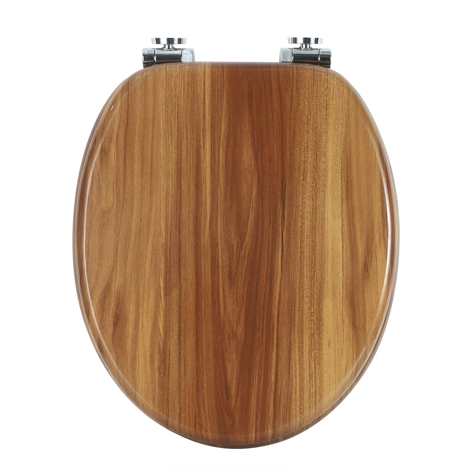 WOLTU Wooden Toilet Seat, Soft Close WC Seat with Strong Hinge Ideal for Standard Toilet Beech