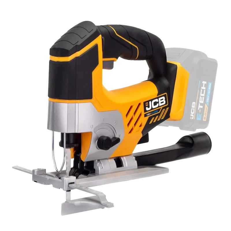 JCB 18V Cordless Jigsaw, Bare Unit, Variable Speed & Adjustable Foot Plate, Tool - Free Blade Changing, Led Light & 4 Stage Pendulum - 3 Year Warranty