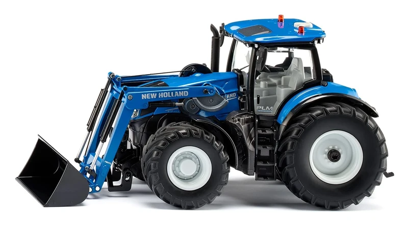 siku 6797, New Holland T7.315 Tractor with Front-Loader, Blue, Metal,Plastic, 1:32, Remote controlled, Without remote control module, Control via app possible