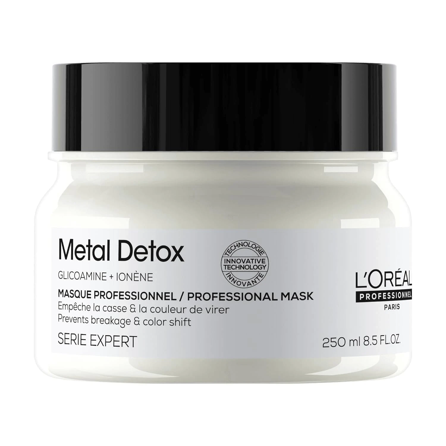 L’Oréal Professionnel Metal Detox Hair Mask 250ml, Prevent Breakage & Colour Fade from Hard Water, Moisturising Conditioner Treatment for Smooth, Shiny Hair, Prevent Damaged Hair