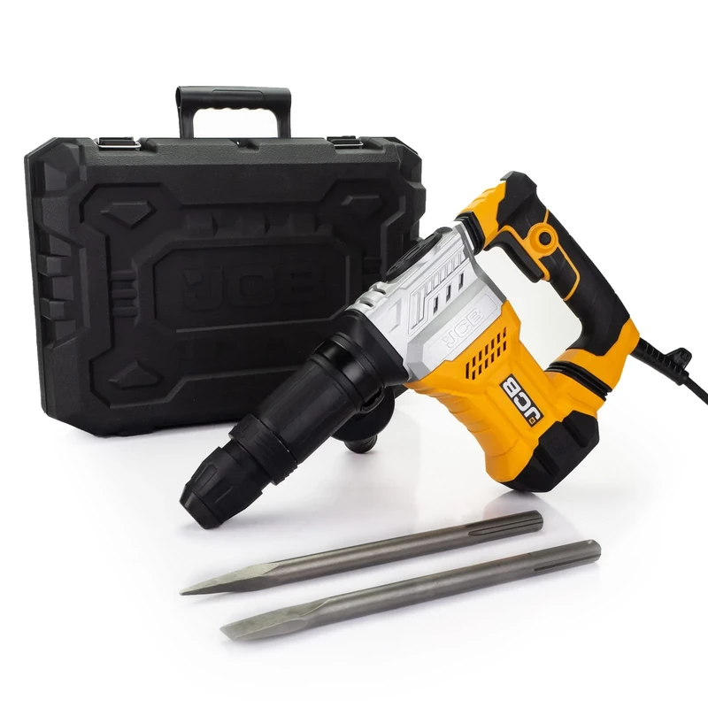 JCB 1300w 15J SDS Max Demolition Hammer and Chisel with Anti-Vibration Handle & 3m Power Cable