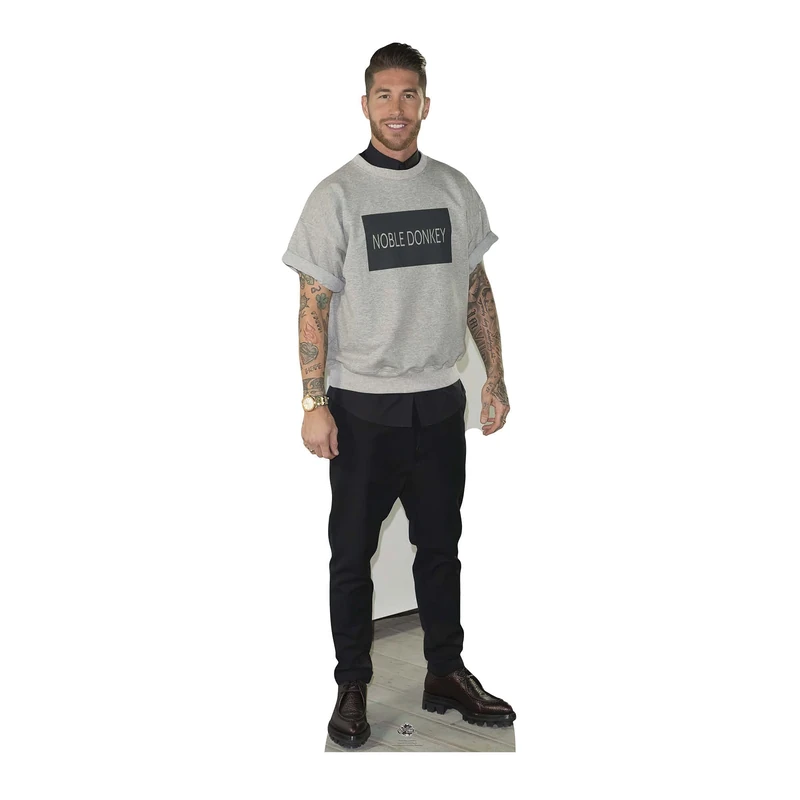 CS926 Star Cutouts Sergio Ramos Lifesize Cardboard Cutout with Mini – 186cm Footballer Standee Party Decoration & Fan Display
