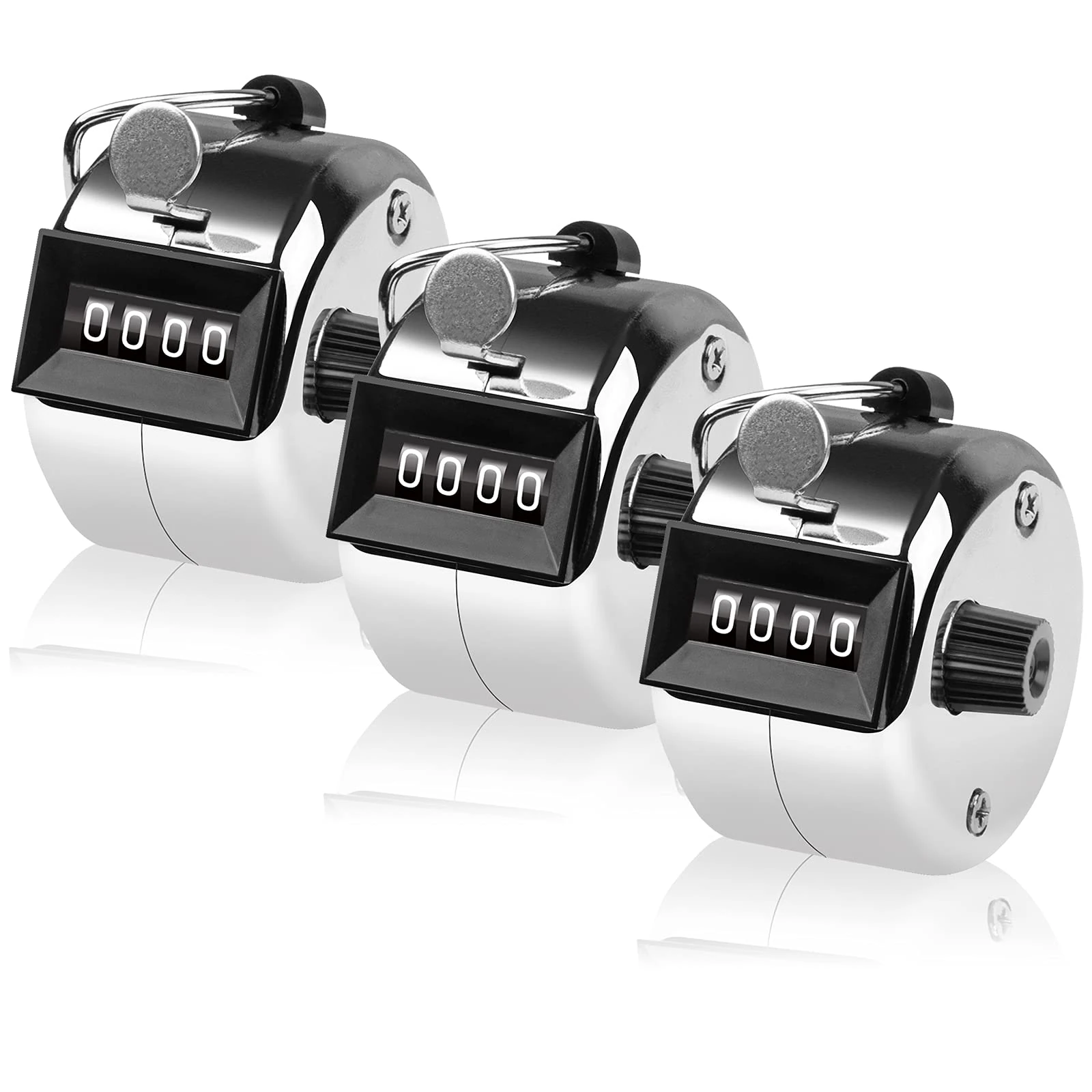SDARMING tally counter, 4-digit clicker counter, Metal hand tally counters clicker for counting, golf scoring (3 PCS)