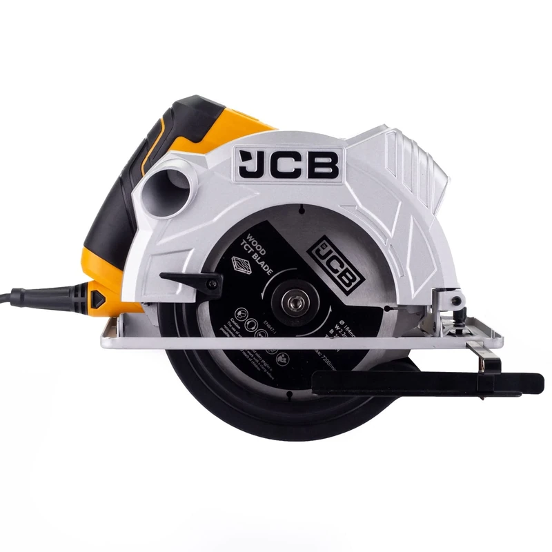 JCB Electric Circular Saw, 1500w 184mm Blade 5,800rpm, 240v, 65mm Max. Cutting Depth, Laser Guide, Dust Extraction Facility. 3 Year Warranty