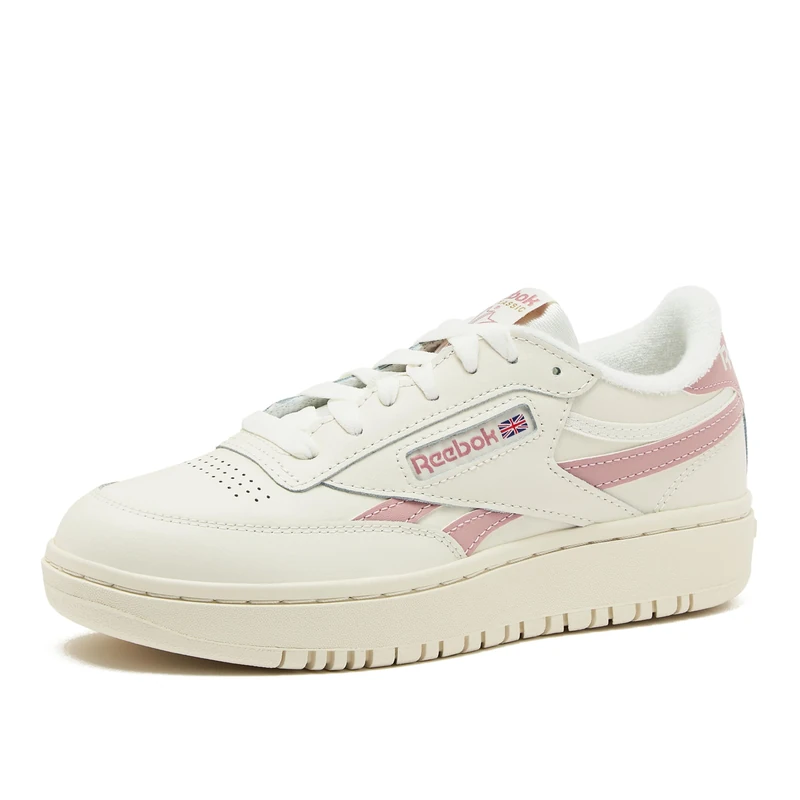 Reebok Women's Club C Double Sneaker, Chalk/Smokey Rose, 7 UK