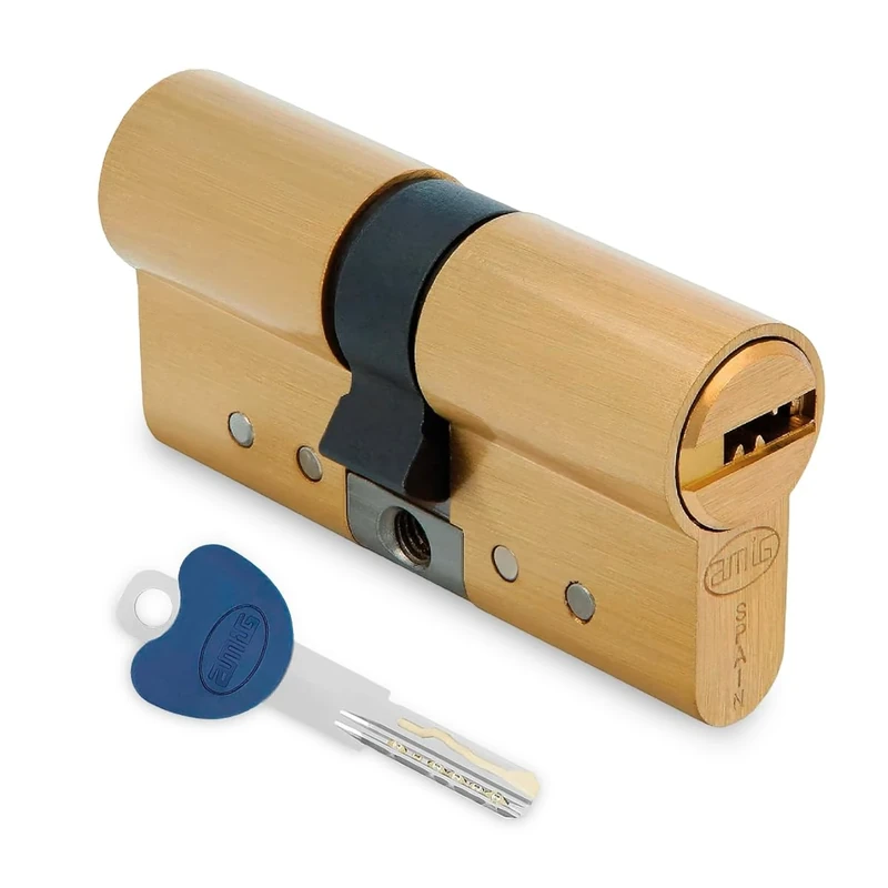 Amig - Security Cylinder - Made of Brass - Size: 80 mm (35-45) - Anti-Drill and Anti-Bumping Protection - Finish: Matt