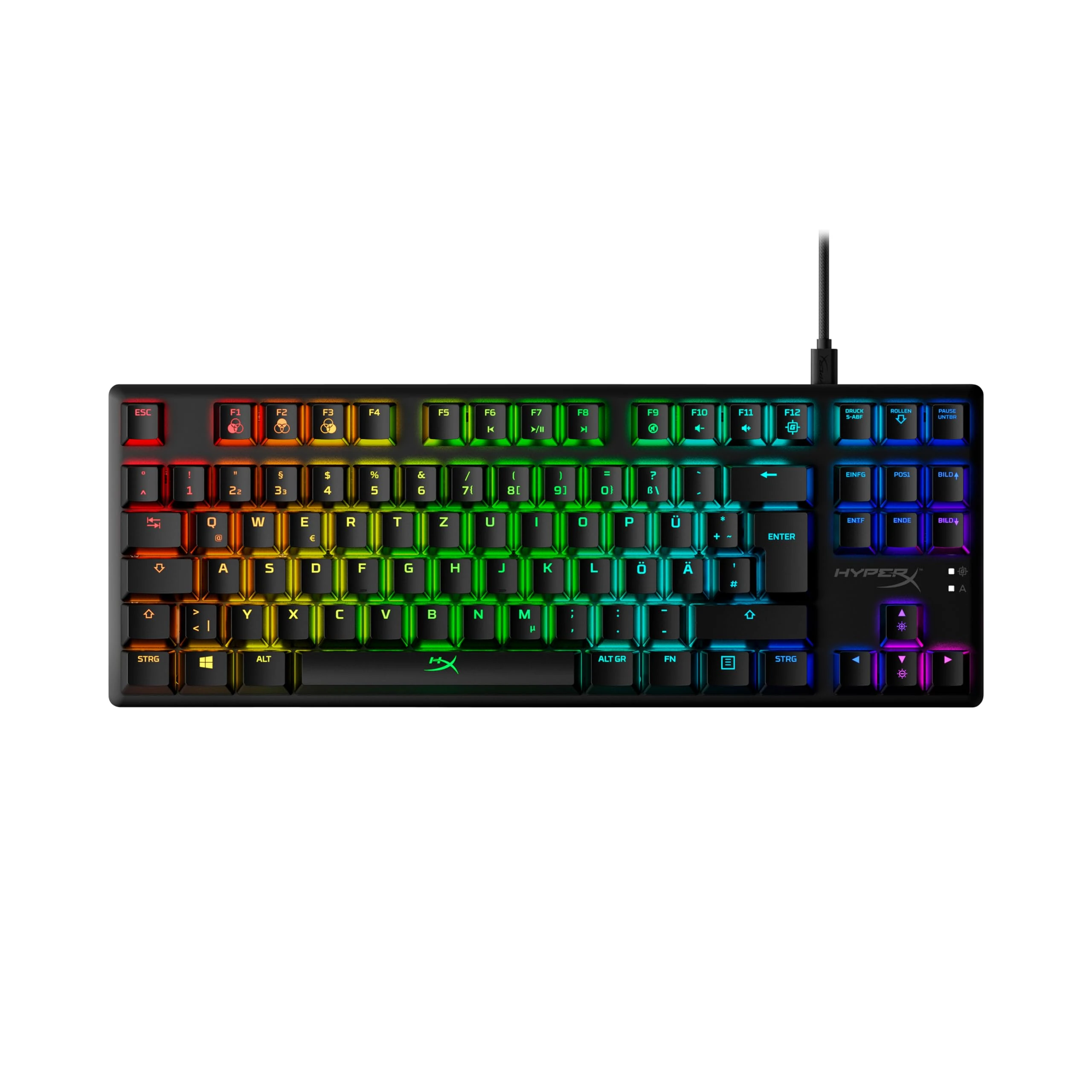 HyperX Alloy Origins Core – RGB Gaming Mechanical Keyboard, Tenkeyless, HyperX Red switches (QWERTZ)