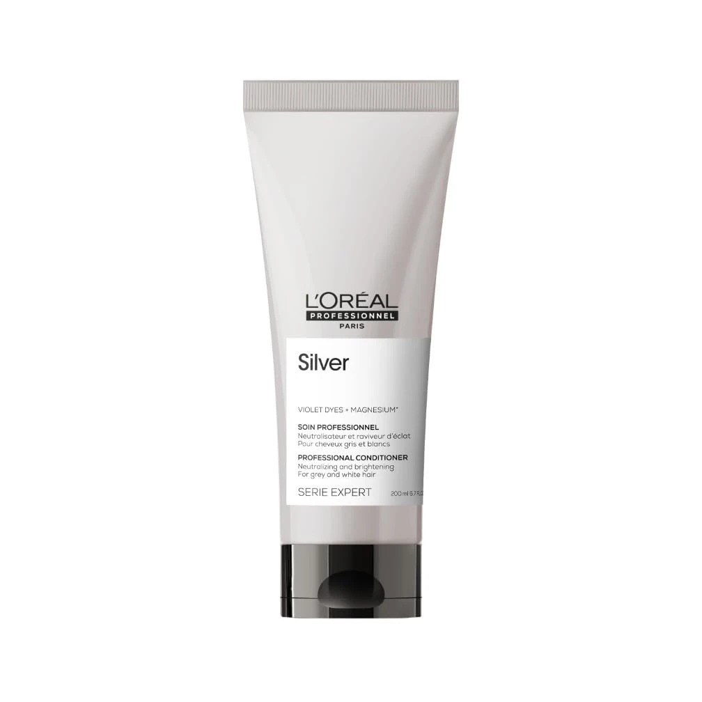 L’Oréal Professionnel Conditioner, For Grey, White or Light Blonde Hair, Serie Expert Silver, 200 ml