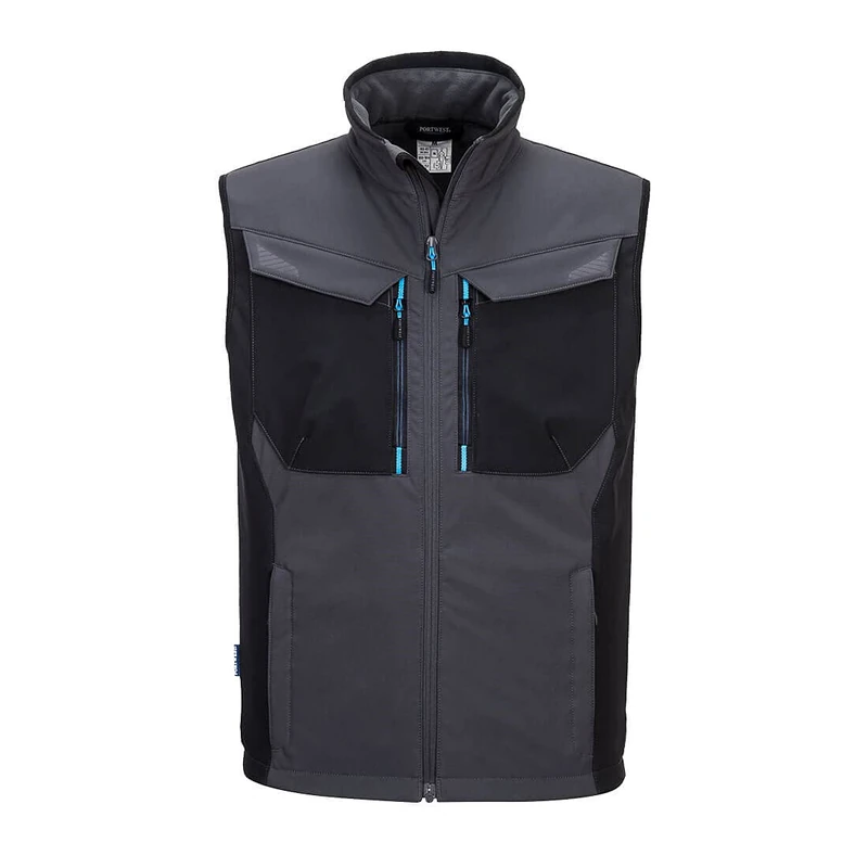 Portwest T751 Softshell Gilet WX3 Fleece Water Resistant Insulated Body Warmer Outdoor Windproof Vest Mens Workwear Metal Grey, Large