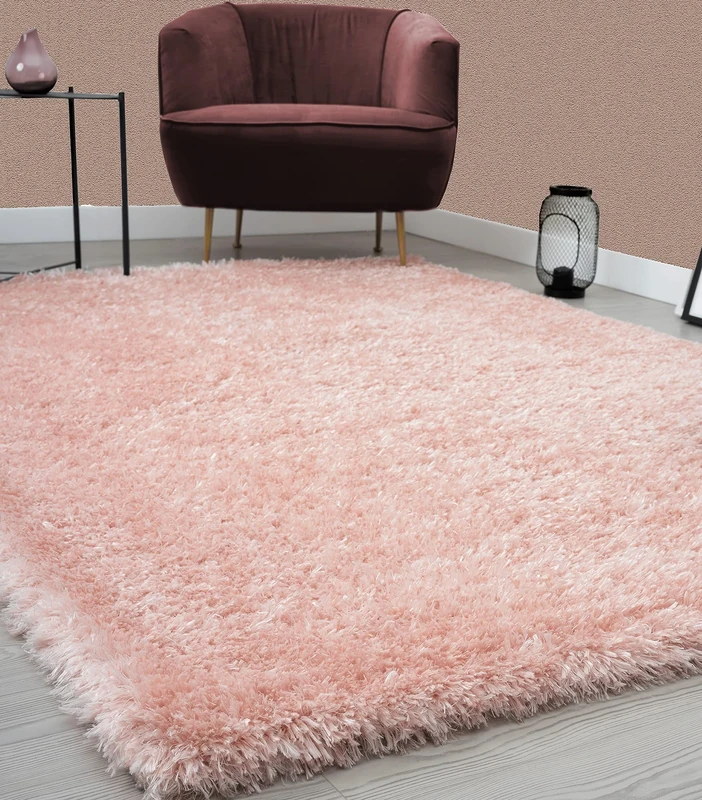 Mia's Teppiche Fiona Rug Living Room, Bedroom Rose 120 x 160 cm High Pile