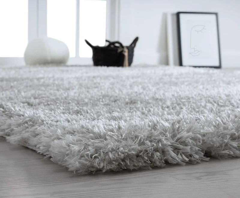 Mia's Teppiche Fiona Rug Living Room, Bedroom Silver 160x230 cm High Pile