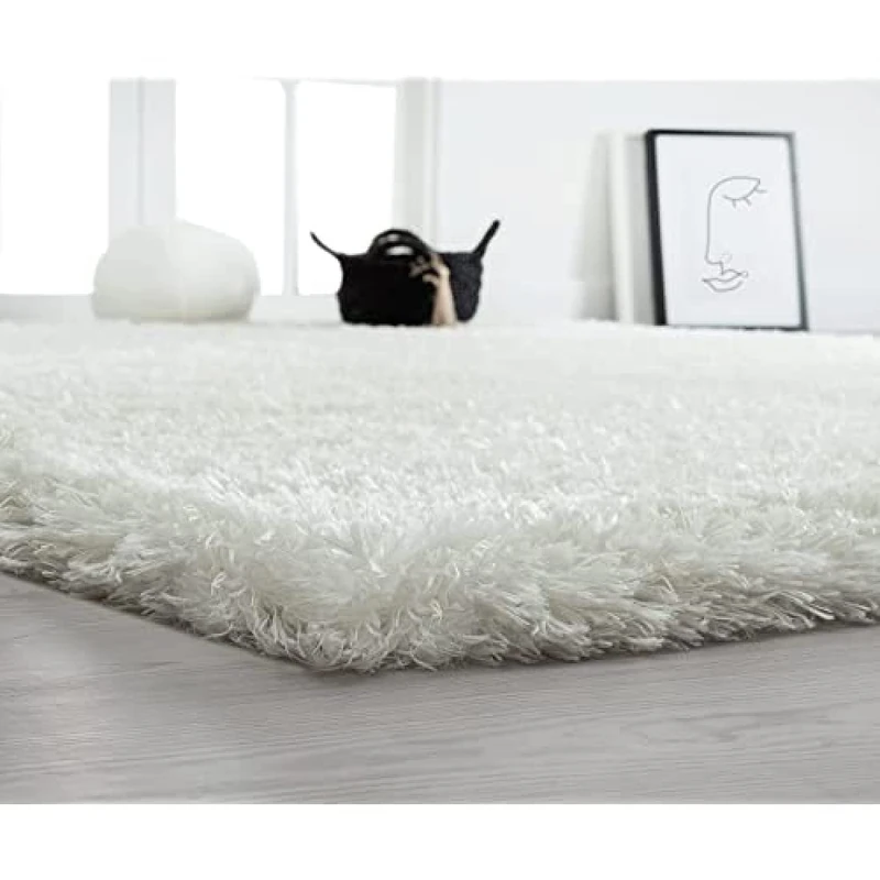 Mia's Teppiche Fiona Rug Living Room, Bedroom Cream 160x230 cm High Pile - Image 1