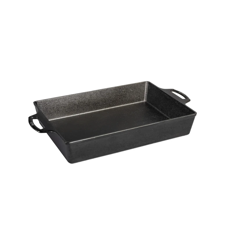 Lodge 9x13 Inch Cast Iron Casserole Dish - Black