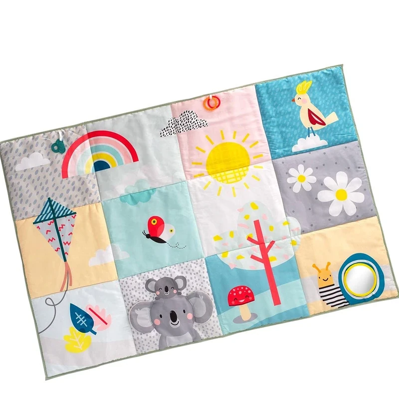 Taf Toys Koala Daydream Baby Mat. Super Padded Sensory Baby Play Mat with Carry Handle, Baby safe Mirror, Teether and Easy Clean Fabric. 150 x 100cm. Suitable for Infant Baby Boys & Girls 0 month +