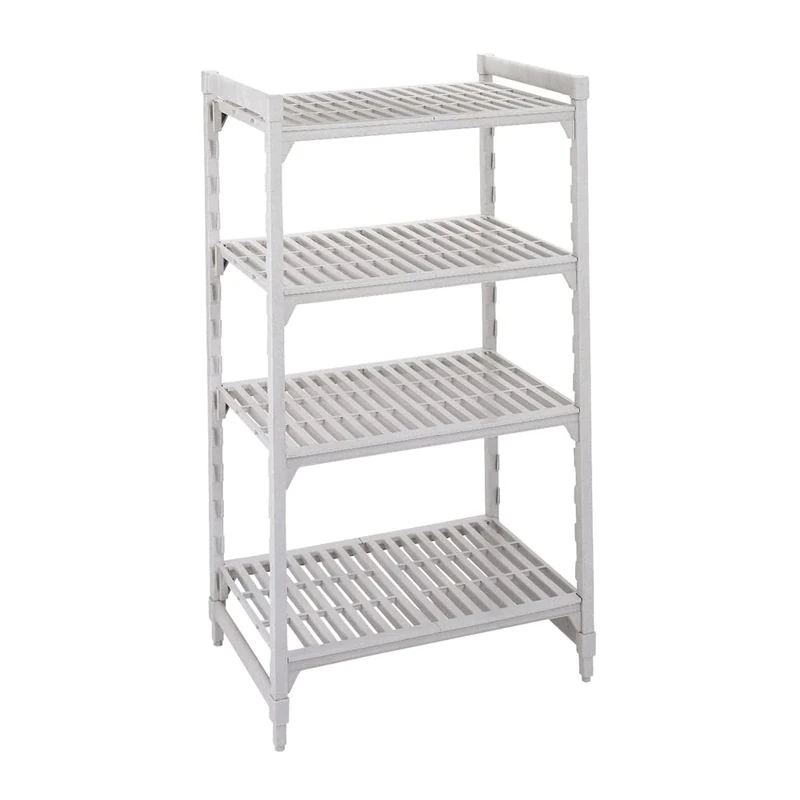 Cambro CBA184884V5 Series Basics Plus Slotted Mounting Unit with 5 Shelves, Matt Graphite, 117.5 cm x 46 cm x 214 cm