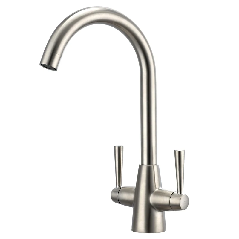 Peppermint Brushed Nickel Kitchen Tap - Vintage 1-Hole Stainless