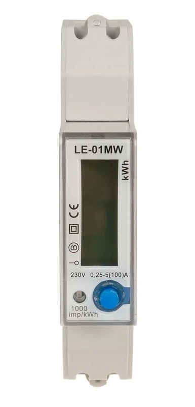 Electricity Meter 1 Phase 5/100A 230V with LE-01MW Display