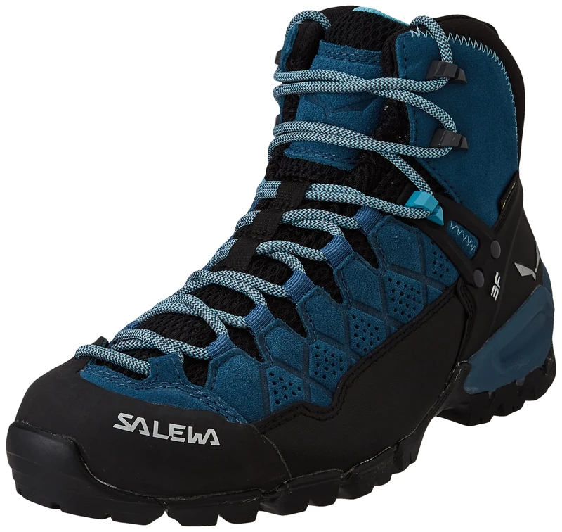Salewa Ws Alp Trainer Mid Gtx, Mallard Blue Maui Blue, 4, Female