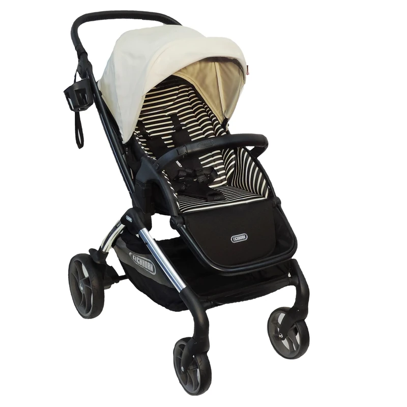 Eichhorn Alice Pram Buggy Anniversary Edition with Reclining Function and Comfort Entry Includes Accessory Set Cream