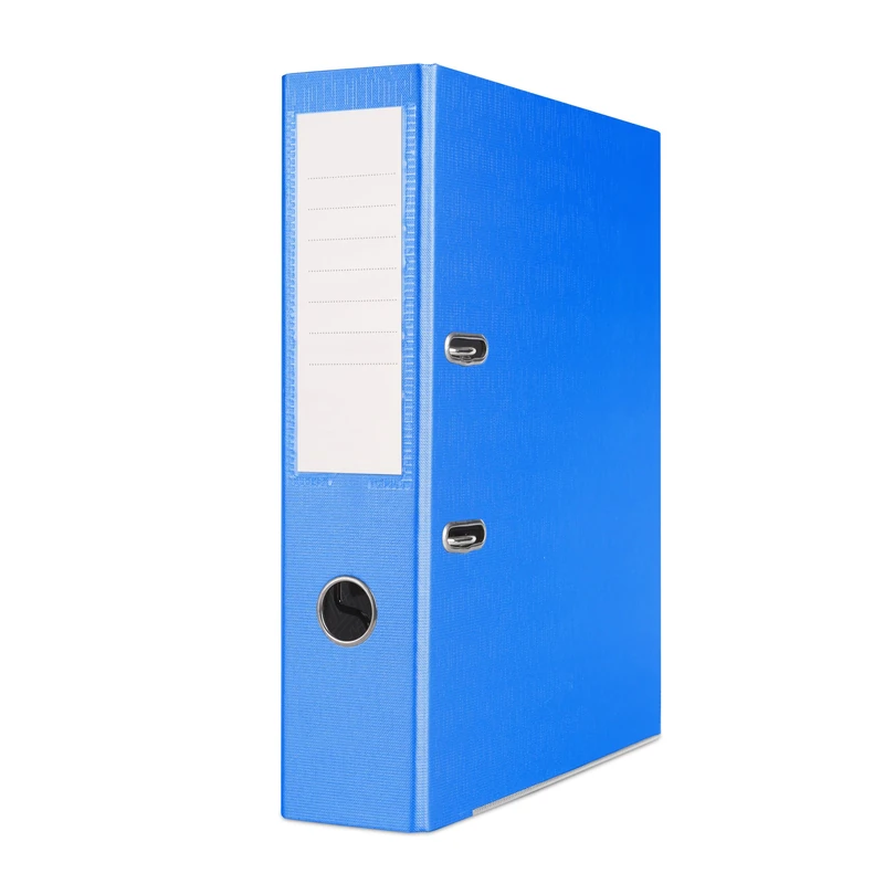 OFFICER PRODUCTS Document Binders A4/Set of 24/75 mm/7,5 cm/Blue/Ring Binder/PP Plastic Cover/Locking Mechanism/File Folder/Document Organisation/Archiving & Home Office File Organizer