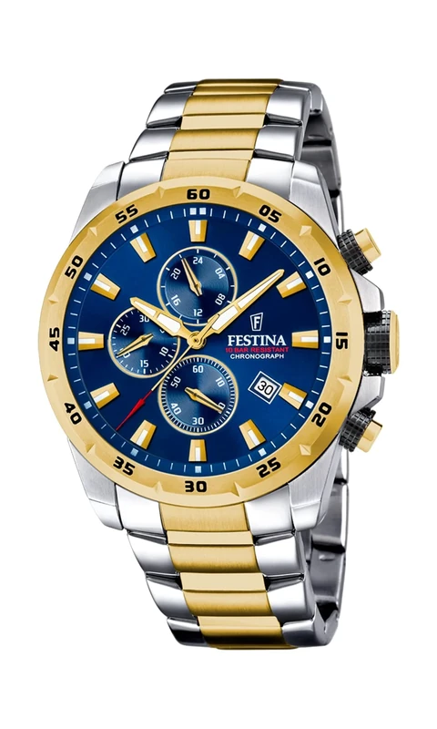 Festina F20562/2 Men's Analogue Quartz Watch with Stainless Steel Strap, Gold, Bracelet
