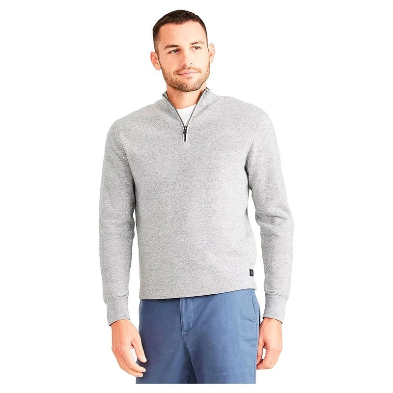 Dockers Mens Core 1/4 Zip Pullover Sweater, Smokestack Heather, S UK
