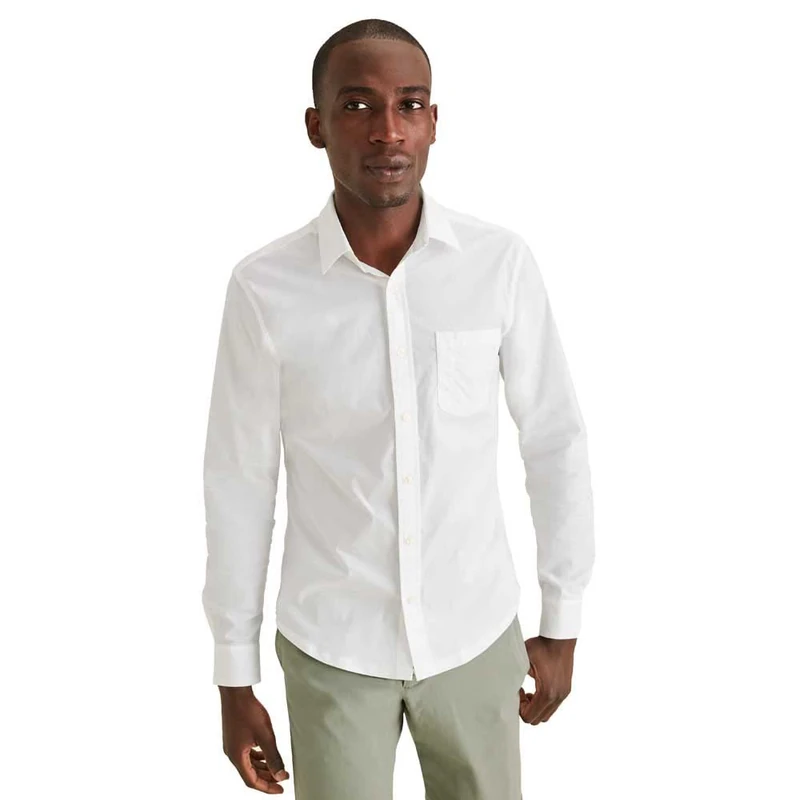 DockersMen'sORIGINAL SHIRT SLIMLUCENT WHITEL