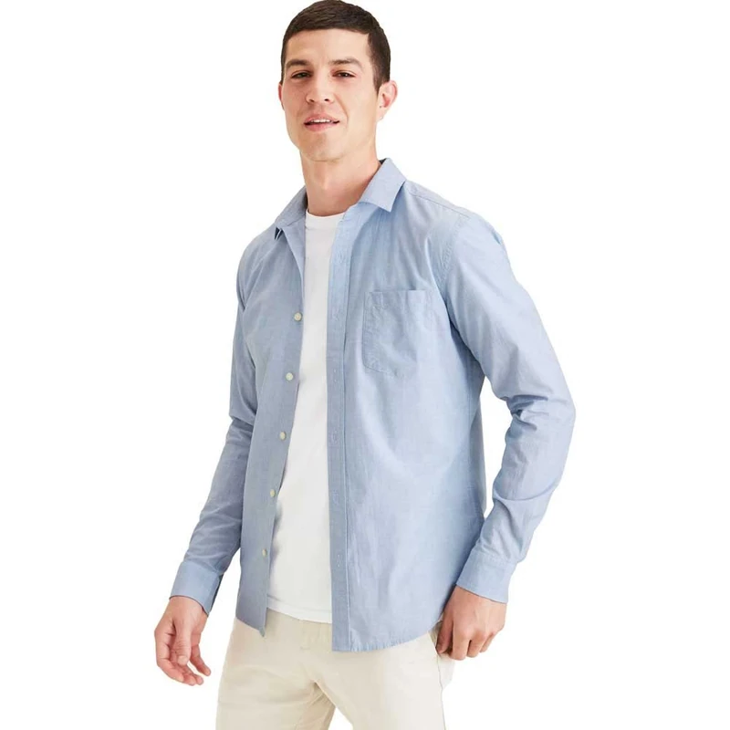 Dockers Mens Original Slim Shirt, End On End Delft, M UK