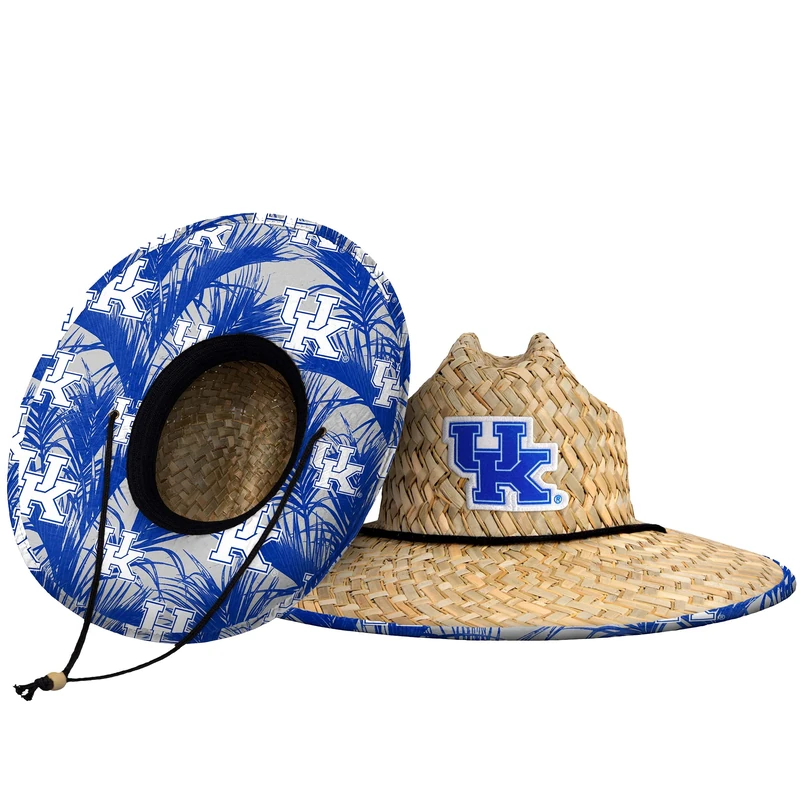 FOCO Men's NCAA College Logo Floral Lifeguard Beach Straw Sun Hat, Team Color, One Size - Image 1