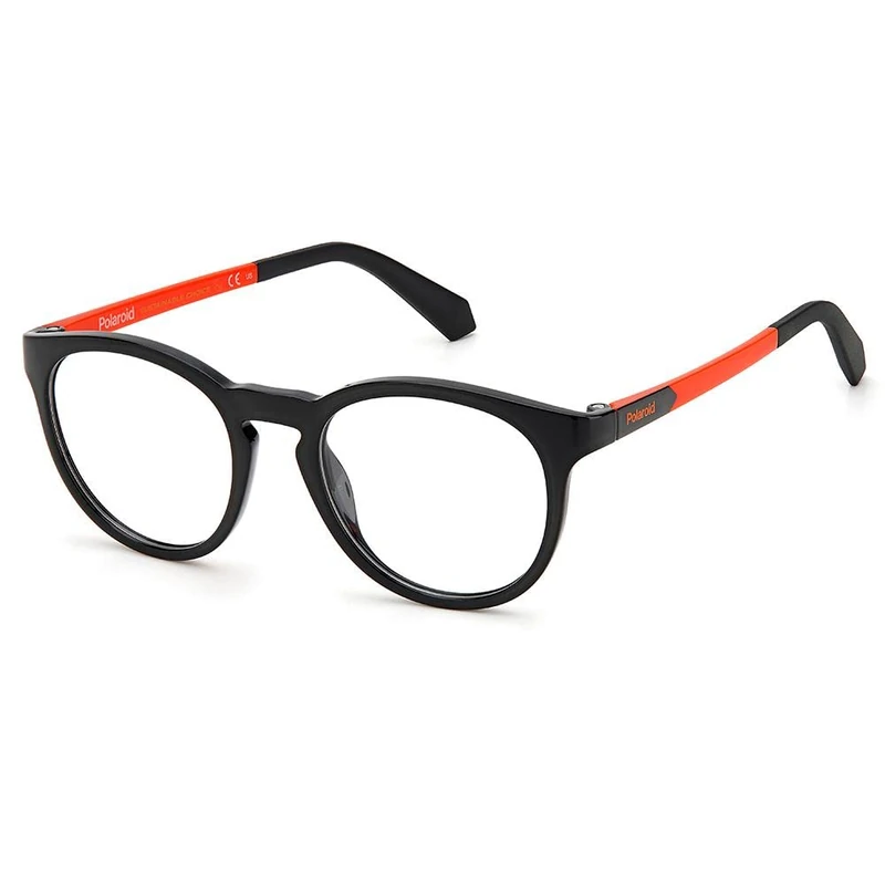 Polaroid PLD D823 8LZ/18 Black Orange 46 Children's Glasses, 8 lz/18 Black Orange, One Size, 8 lz/18 black orange