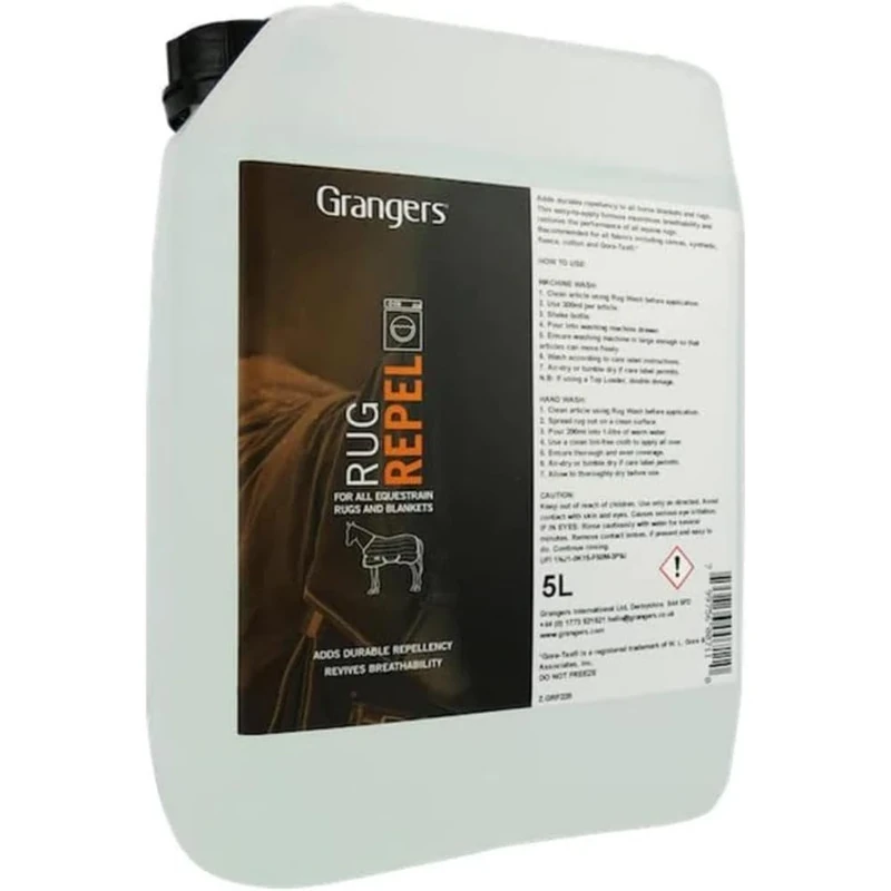 Granger's Rug Repel | 5L | Durable water-repellency for horse blankets and equine gear