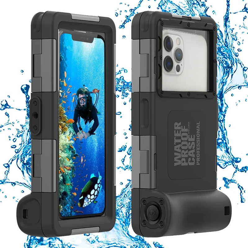 Waterproof Underwater Snorkeling Diving Phone Case for iPhone 15/14/13/12/11 Pro Max Mini Xr/X/Xs and Samsung Galaxy S24/S23/S22/S21 Ultra Plus Professional [15m/50ft] Photo Video Cover (SG Black)