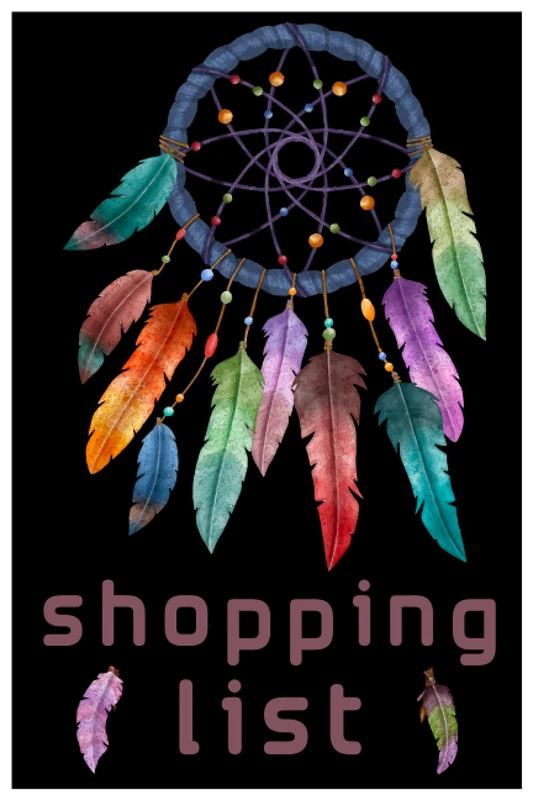 SHOPPING LIST: My Shopping List Becomes True, For Shopping and To Do Lists , Food and Shit Notebook , 6 x 9 inches , 110 Pages Notebook, Dreamcatcher, Notebook for Women